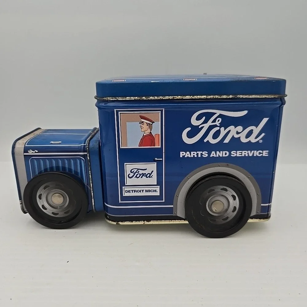 Ford Truck Tin Open Road Classics Truck Collectible Box Parts & Service Large 7